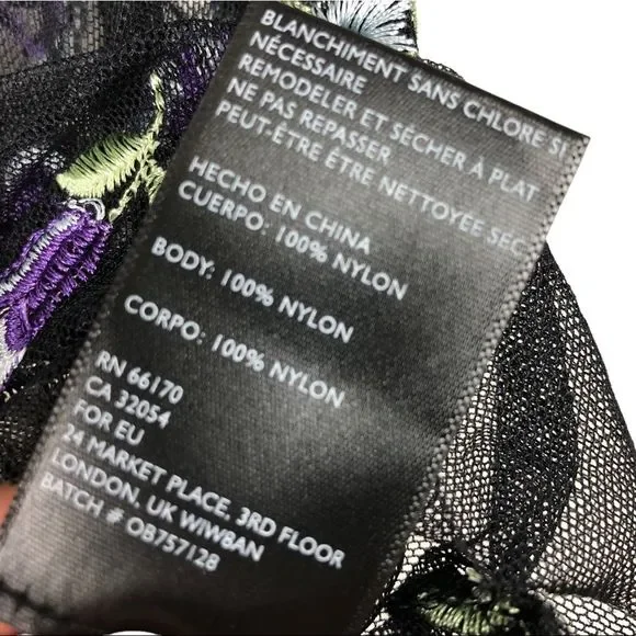 Urban Outfitters | Embroidered Sheer Mesh Shirt Boho - Picture 8 of 8